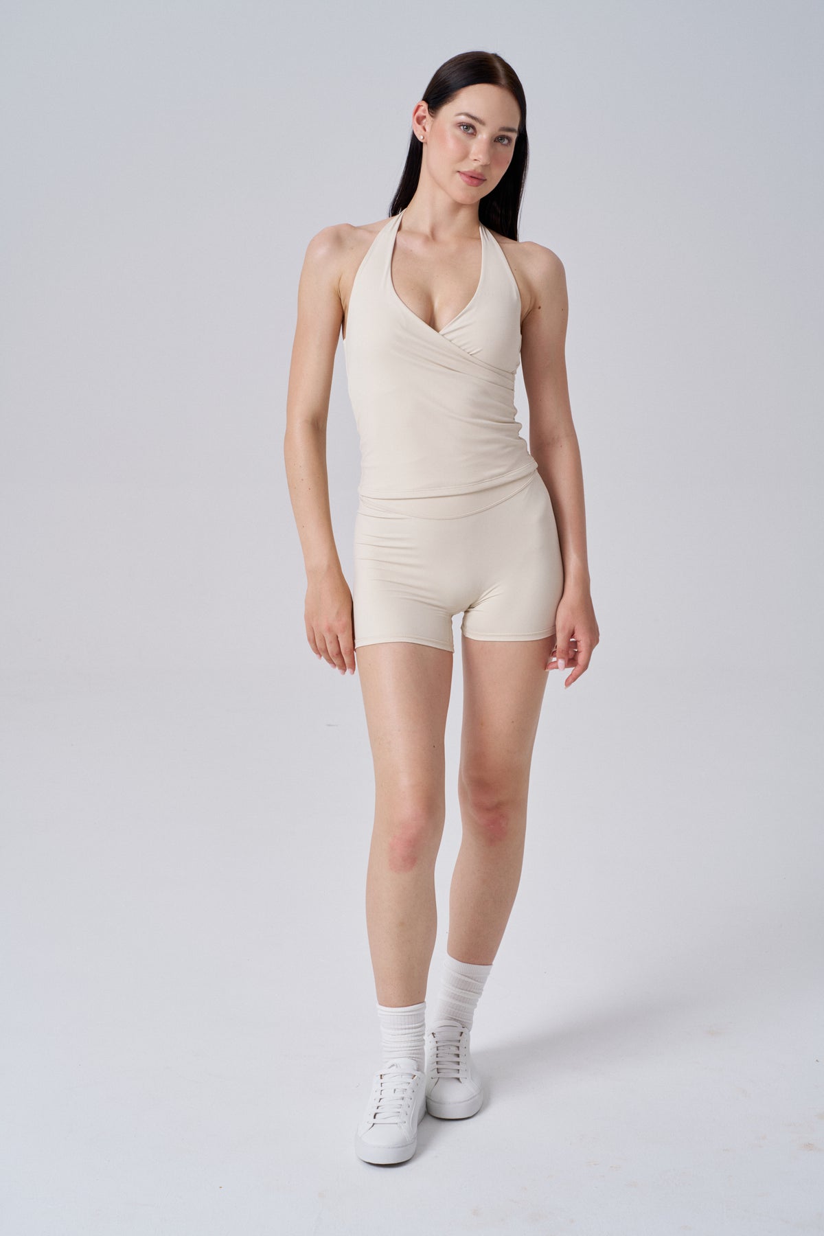 Breathless Biker Shorts 4" | Latte
