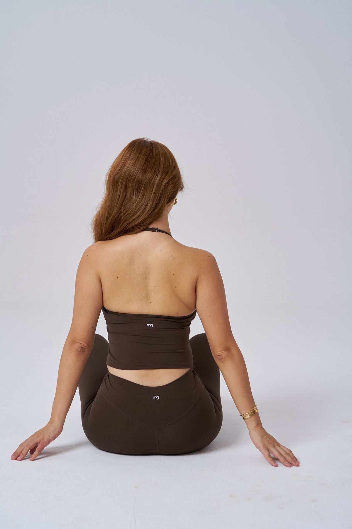 V Neck Plunge Halter Top | Dark Choco
