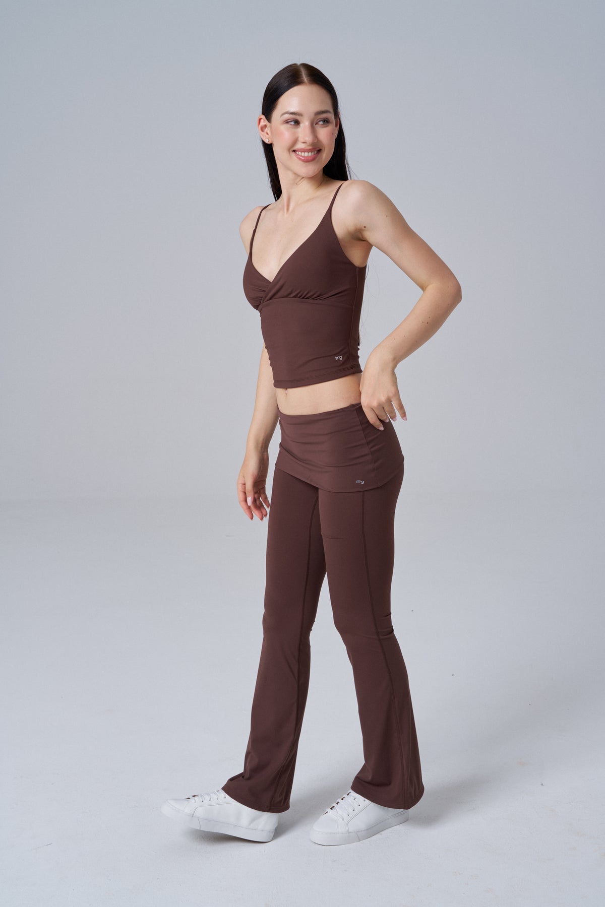 Buttersoft Fold Over Flare Leggings | Dark Choco