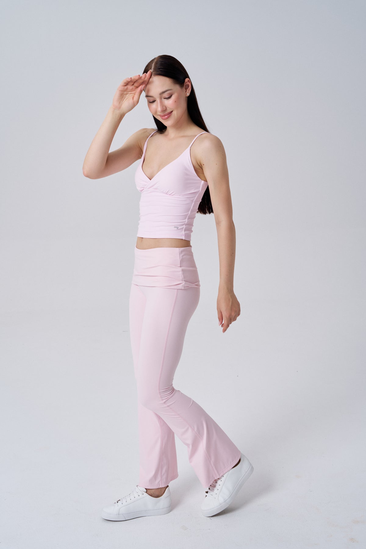 Buttersoft Fold Over Flare Leggings | Blush Pink